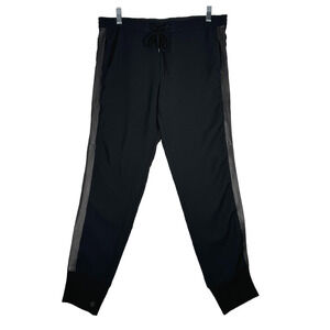 Vince Pants Women Large Black Tuxedo Jogger Lounge Athleisure Neutral Minimalist